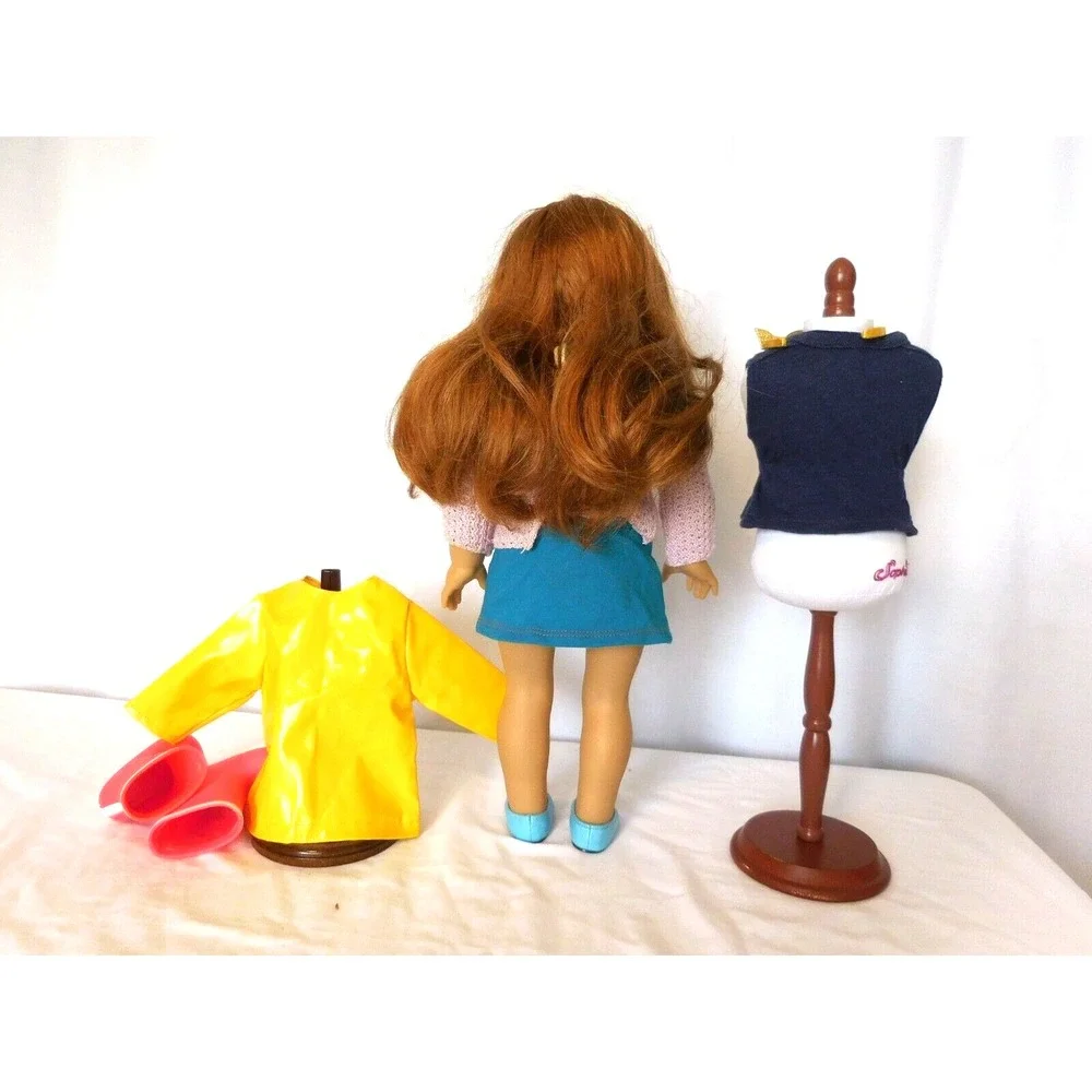 American Girl Doll Truly Me 61 + AG doll Sparkle Sweater Outfit +  Truly Me Navy